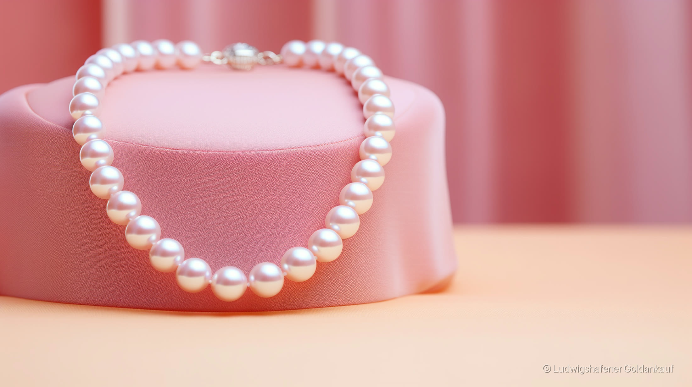 Perlschmuck auf warmer Schmuckunterlage